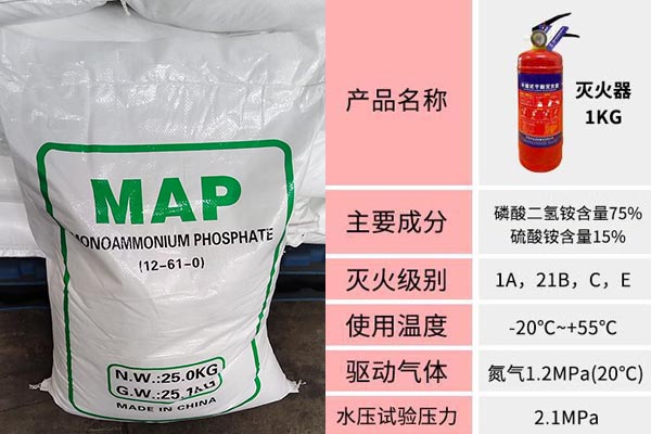 磷酸二氫銨含量對干粉滅火器的質量影響及應用原理